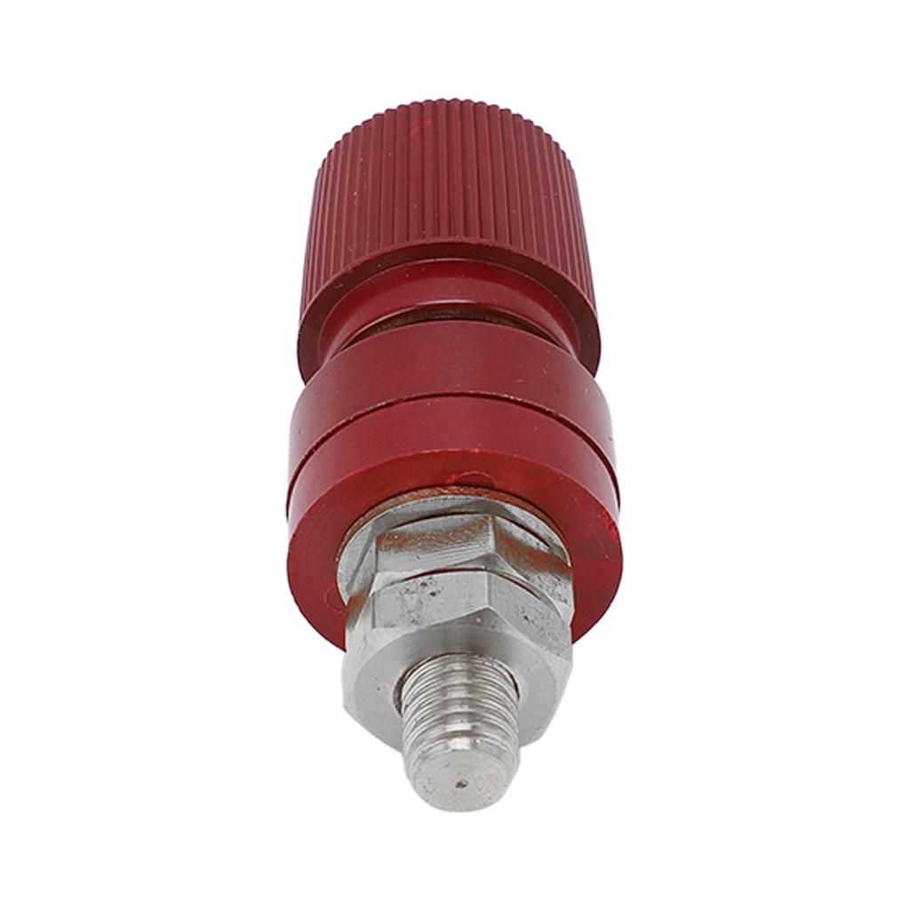 5 Stück M8 Klemmenpfosten Vernickeltes Messing Wechselrichter Klemmenverbinder für Schweißmaschinen Rot