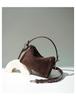 2025 Simple Textured Cowhide Boston Crossbody Bag with Niche Design