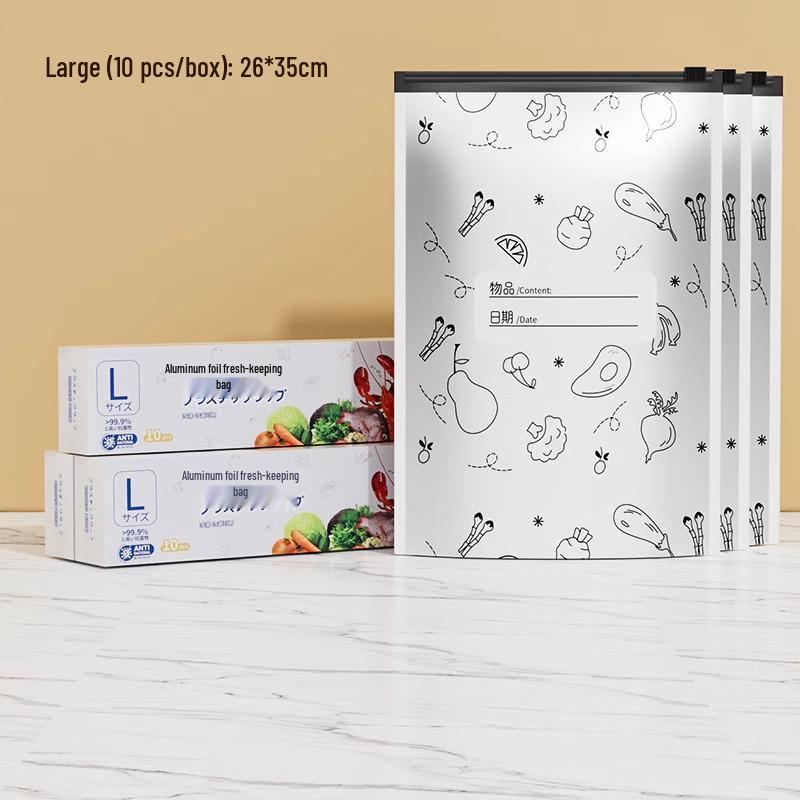 Potravinářské hliníkové fóliové zipové úložné sáčky pro uchovávání čerstvosti, mrazení masa a zeleniny