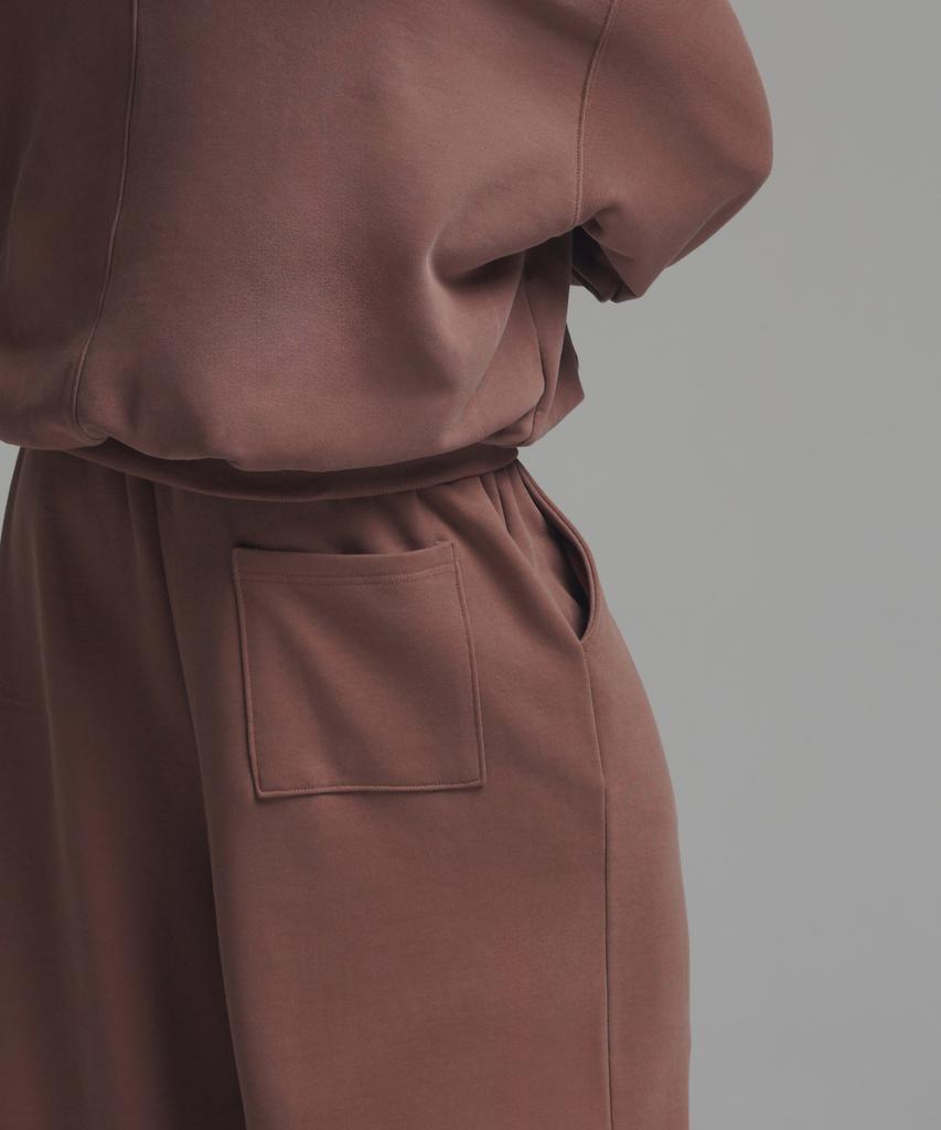 PHERMENON Pigment Oversized Wide String Jogger Pants - Mocha Brown