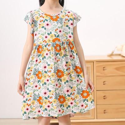 Girl Princess Dress New Summer Kid Girls  Dress Floral Sweet Children Party Suits  Children Clothing