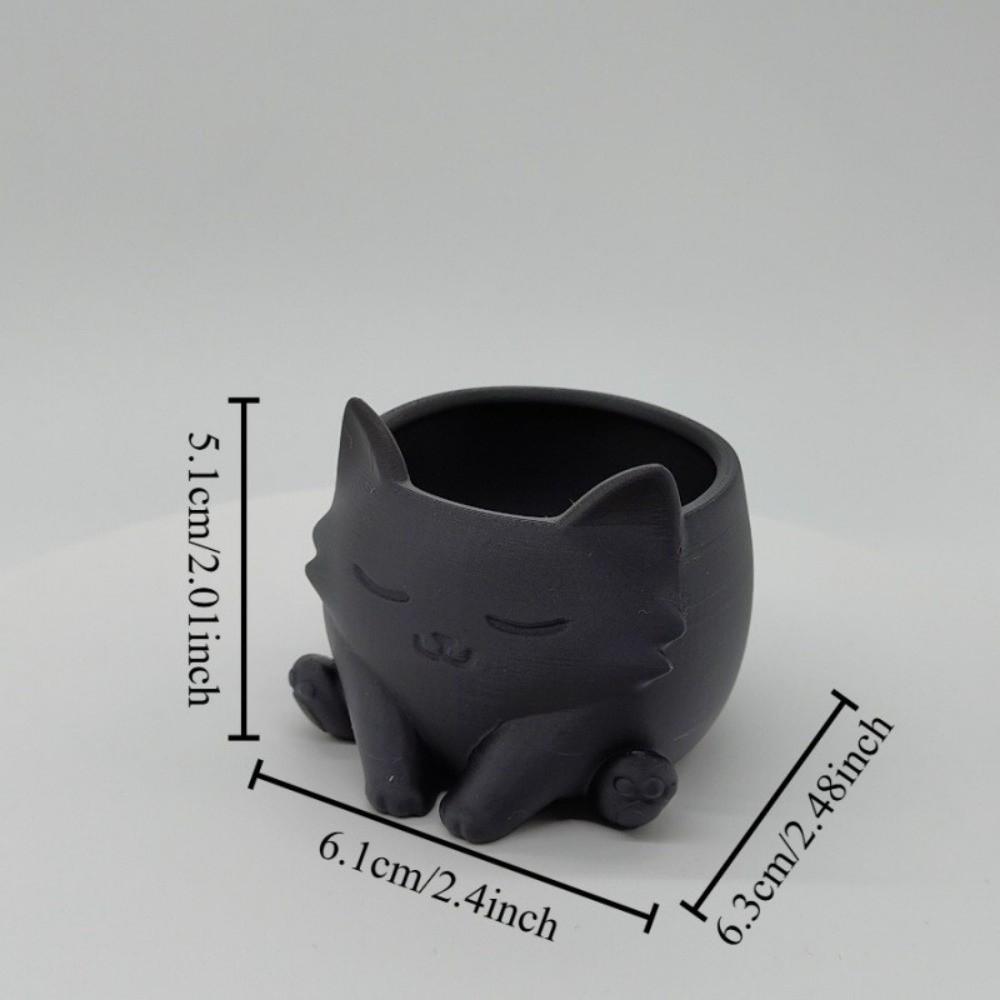 Ornaments Cat Shaped Flower Pot Lovely Mini Flowerpot Creative Succulent Flower Pot Table