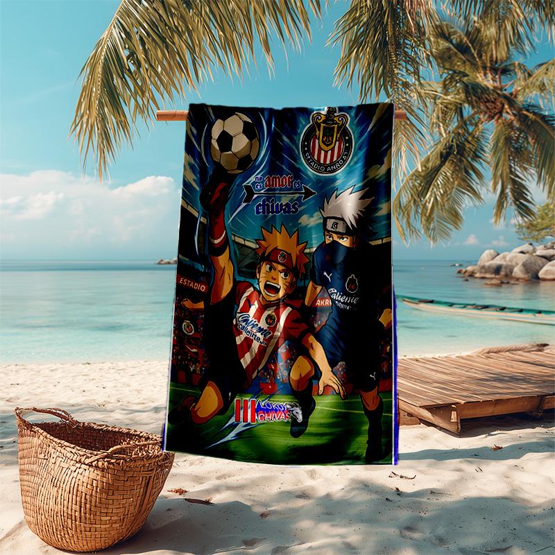 1pc Football Heroes Action Cartoon Quick Dry Microfiber Bath Towel for Swimming Surfing Camping Unisex Holiday. SJT720176