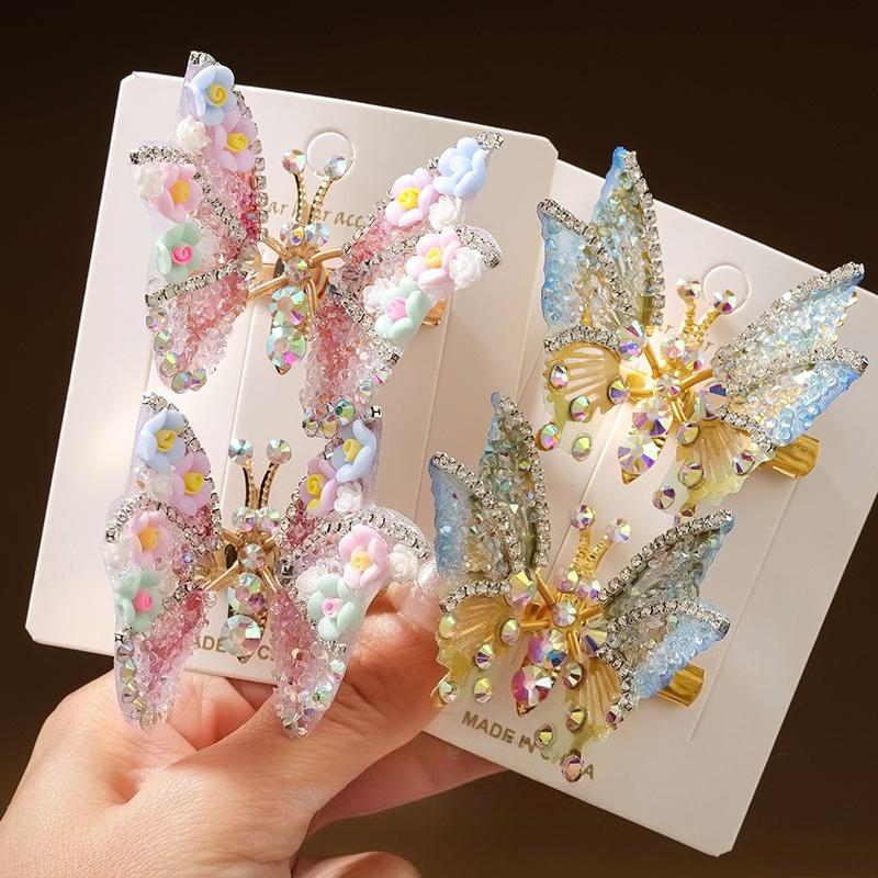 Girl Hair Clip New Style Moving Butterfly Super Fairy Hair Clip Headpiece Korean Edition Women's Forehead Hairclip
