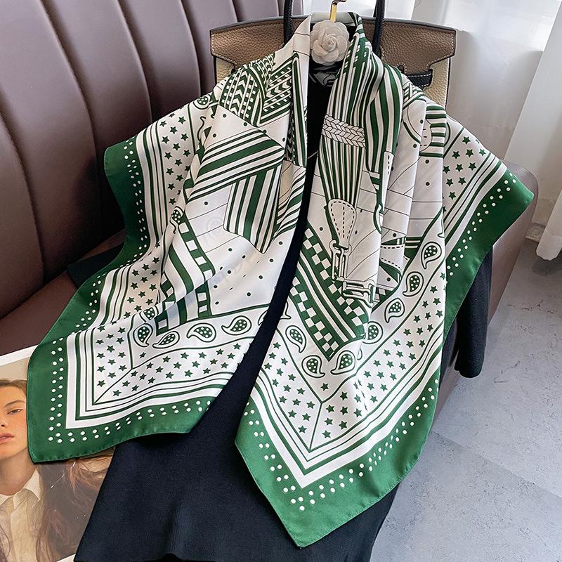 Spring and Autumn Europe and America Scarf Large Square Scarf Fashionable Decorative Scarf Outer Shawl Scarf Scarf Women
