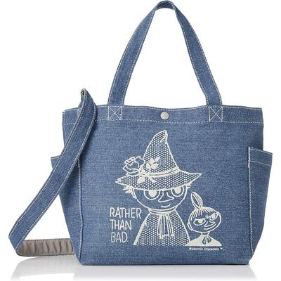 Moomin Snufkin & Little My Denim Shoulder Bag Casual Style Lightweight Durable Design