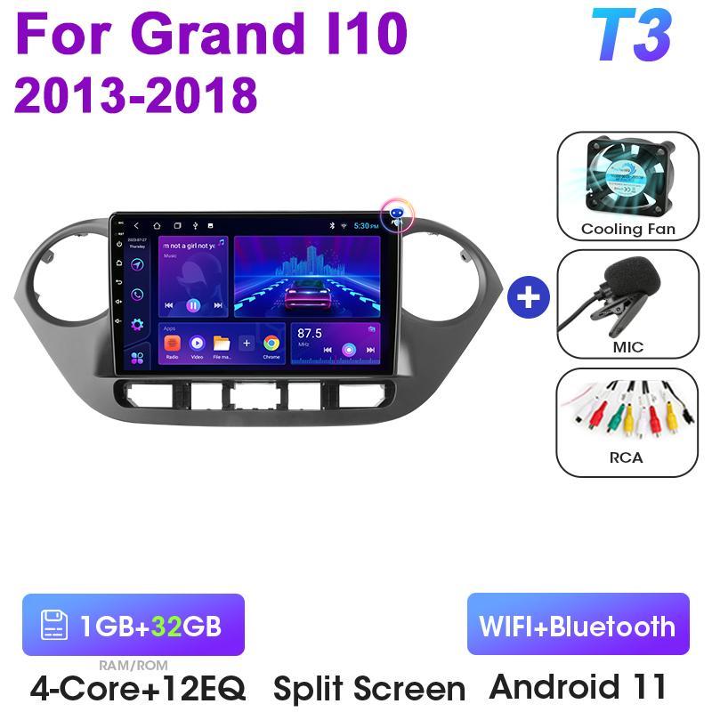 2 Din Android 12 Car Radio For Hyundai Grand I10 2013-2018 Multimedia Video Player GPS 4G Carplay Auto Stereo RDS DVD Head Unit