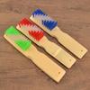 Bamboo Wooden Long-Handle Stiff Bristle Brush for Shoes and Household Cleaning