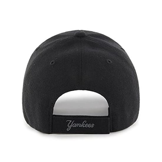 47brand CAP Baseball NY Logo One Size Fits Most Black Cap, Twill, Fall/Winter, Spring/Summer, (Approx. 55-61cm),