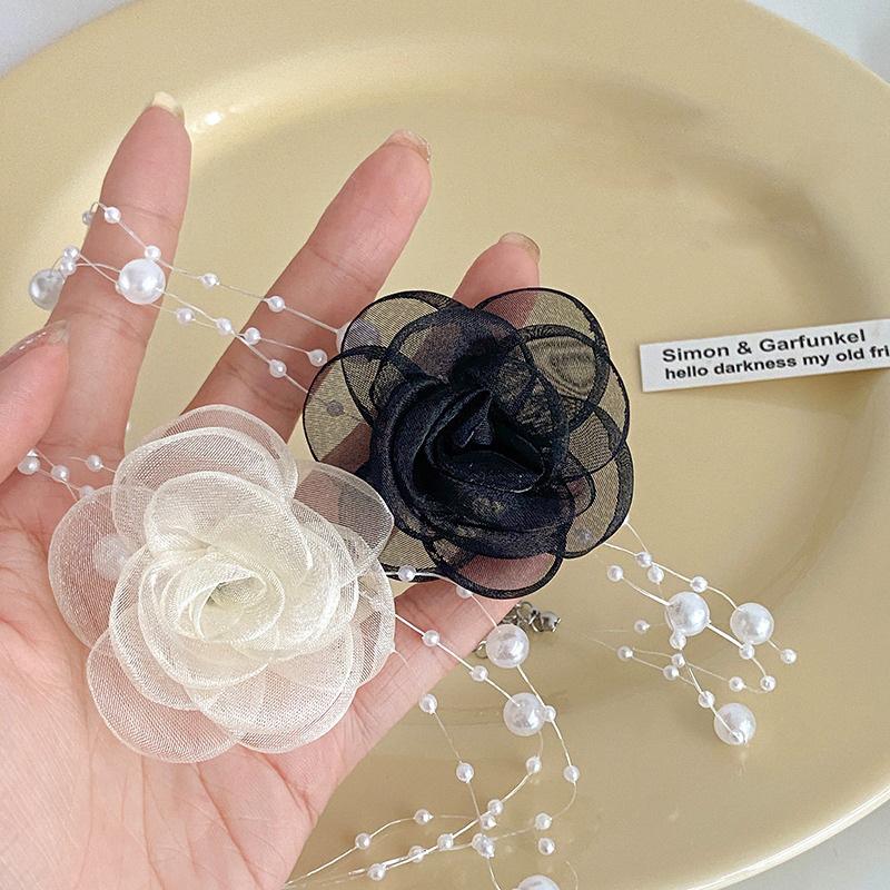 Mori super fairy pearl flower necklace women's new Internet celebrity collarbone chain collar