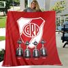 1pc Blanket - Club Atlético River Plate Print Design, Lightweight Blanket for Sofa, Bed- Soft &Warm, Gift for All Seasons