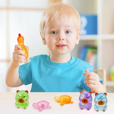 Glitter Cartoon Animal Sensory Fidget Toy for Adults Kids Cute Pig Duck Turtle Squeeze Toy for Stress Relief Easter Basket Stuffer Holiday Birthday