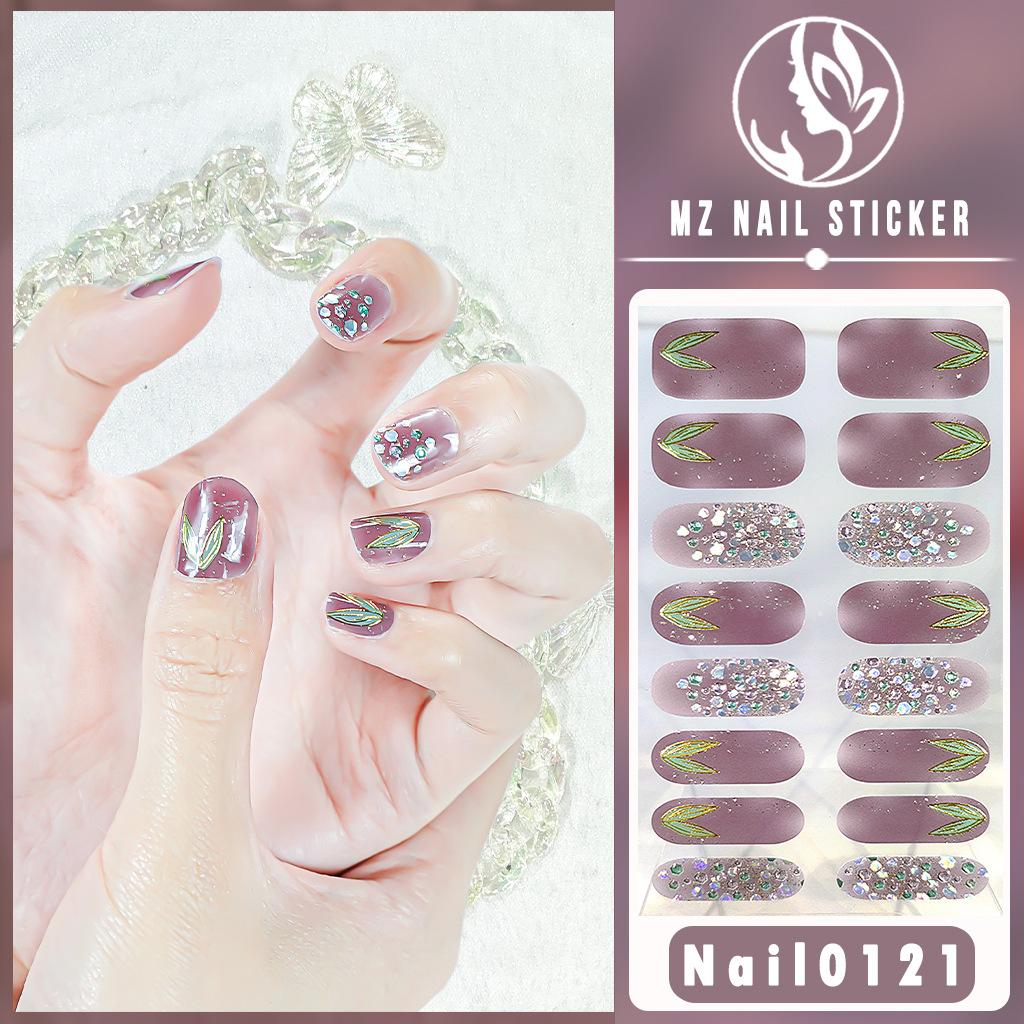 Nail16 Refers To Stereoscopic White Ultra Thin Non-trace Gel Nail Oil Film Popular Color Temperament Sweet Cool Wind Nail Art Sticker