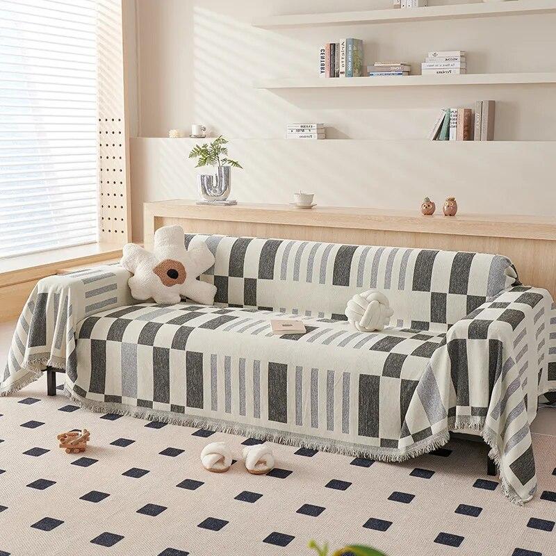 

Скандинавский однотонный летний крутой чехол для дивана, полотенце для дивана, полное покрытие для дивана с защитой от царапин, нескользящее домашнее животное, детское диванное полотенце 180x130cm