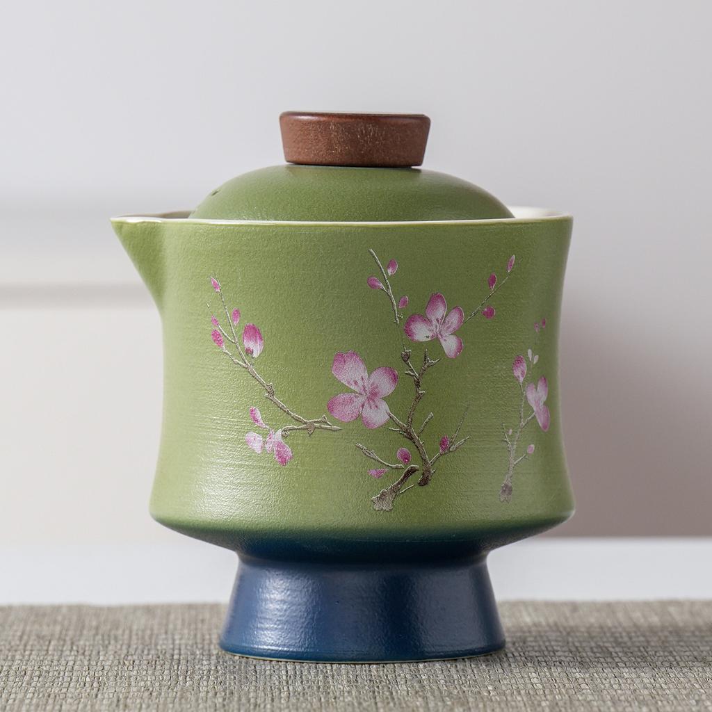 Merchandise Forbidden City Cover Bowl Kung Fu Tea Set Household High Foot Small Tea Bowl Literati Travel Tea Set Business Gift Set