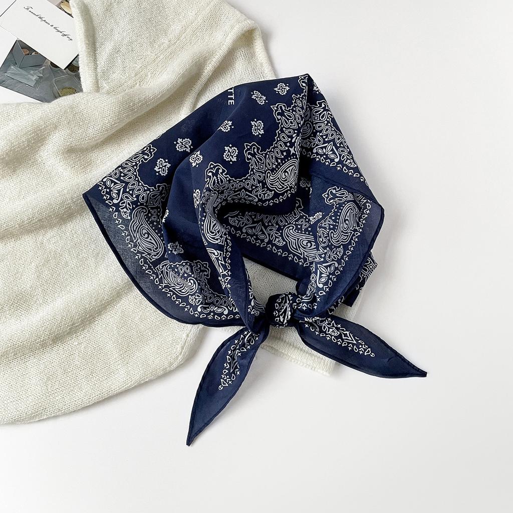 Leopard Print Silk Scarf Cotton Silk Scarf Triangle Scarf With Shirt Tie Neck Scarf High-End Shawl Triangle Scarf Belt Women