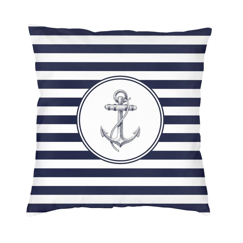 

Pirate Map Nautical Sea Print Square Pillowcover Home Decor Skull Sailor Cushions Throw Pillow Living Room Doublesided Printing 30x30cm 12x12in
