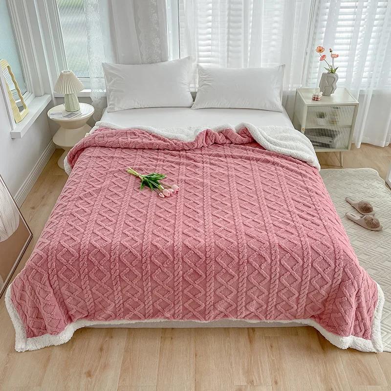 Flannel Wool Nap Sofa Blanket Warm Breathable Sofa Blanket Blanket for Office Home Travel Super Soft Fluffy Lightweight Fleece 70x100cm 1pcs