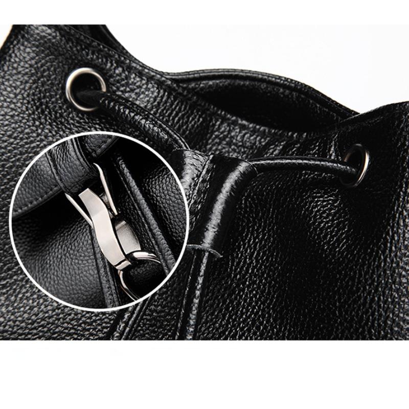Borsa Tote da Donna Moda Casual Coreana in Morbida Pelle Bovina a Spalla Messenger Grande Capacità 20-35L