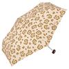 Petal Breeze Mini Folding Rain or Shine Leopard Storage Wpc. Umbrella, Beige, Umbrella, Floral, Retro, Cute, Stylish, Print, Bag/Pouch, Commuting,