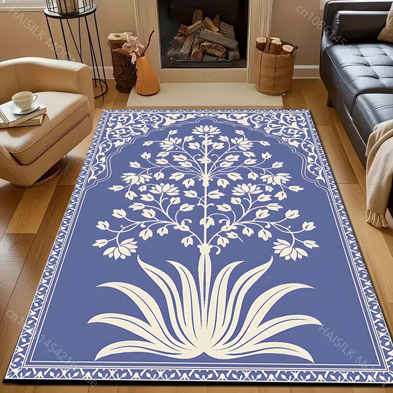 Colorful Islamic Style Pattern Carpet for Living Room Bedroom Sofa Doormat Decor Sofa Table Area Rug Non-slip Floor Mat for Gift