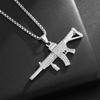 Hip-Hop Crystal Pistol Pendant, Personalized Men and Women Punk Cool Rock Rap Trend Necklace Trend Jewelry Gift