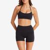 Popular neck beauty back sports underwear shorts yoga set fitness pilates sports quick-drying two-piece set
