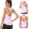 Women Loose Open Racerback U Neck Activewear Yoga Workout Fitness Vest Tank Top