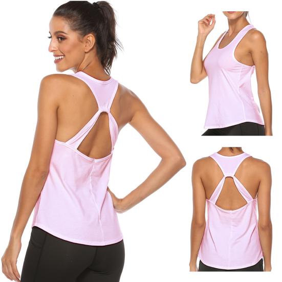 Women Loose Open Racerback U Neck Activewear Yoga Workout Fitness Vest Tank Top