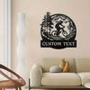 Custom Metal Sign Mountain Bike Silhouette Outdoor Home Kitchen Wall Decor Holiday Gift