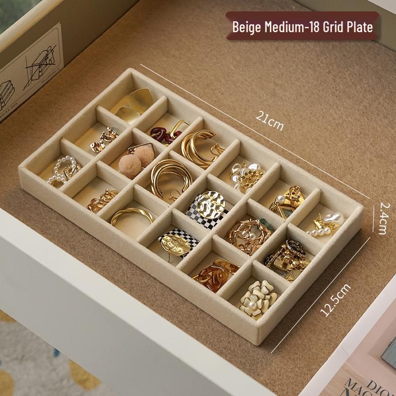 Jewelry Organizer Divider Tray with Grids for Drawer Storage