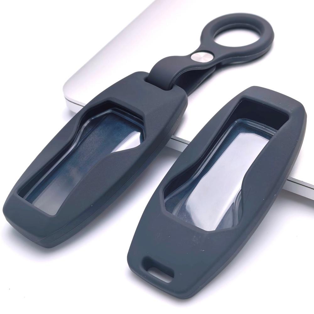 Silicone Car Key Cover with Keychain, Fits BYD Dolphin Seagull Qin Plus Song Han EV Tang Yuan, Protective Accessory, Key Fob Protection
