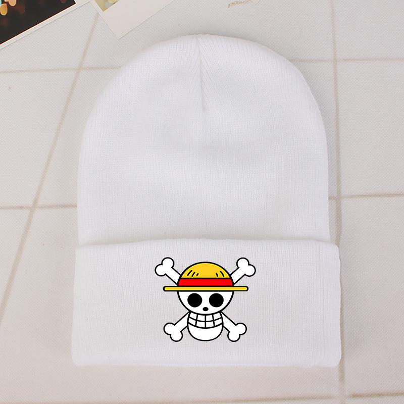 Janpanese Anime Winter Hats for Unisex Luffy New Beanies Knitted Hat Autumn Female Beanie Caps Warmer Bonnet Ladies Casual Cap