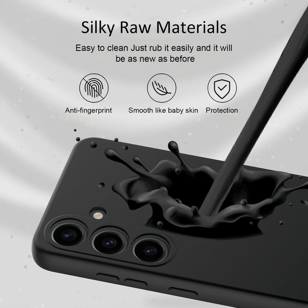 Noble Fashion Solid Colour Shockproof Protective Liquid Silicone Case For Samsung Galaxy A55 5G