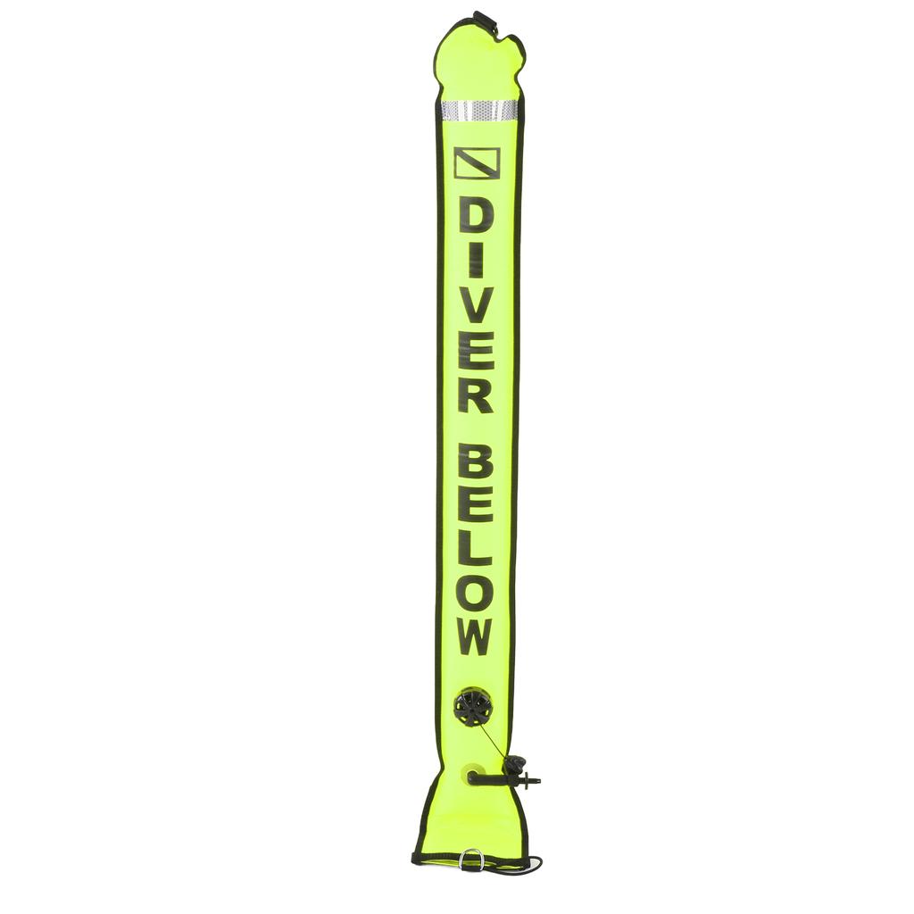 120x15cm Scuba Diving Surface Marker Buoy High Visibility Inflatable Surface Marker Signal Tube