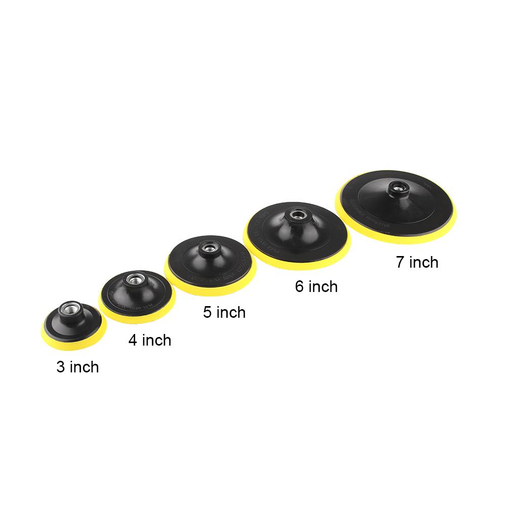 1 pz 3/4/5/6/7 pollici auto M14 piastra di supporto tampone gancio e anello lucidatura tampone dia.75,100,125,150,180mm utensili manuali