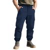 Men's Casual Elastic Waist Cargo Pants with Multiple Pockets and Tapered Cuffs for Everyday Wear and Outdoor Activities
