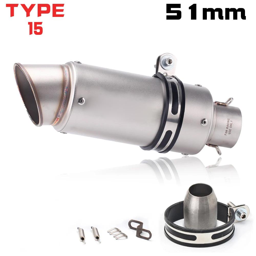 51mm Racing Motorcycle Exhaust Muffler GP-project Universal Sport Bike Muffler