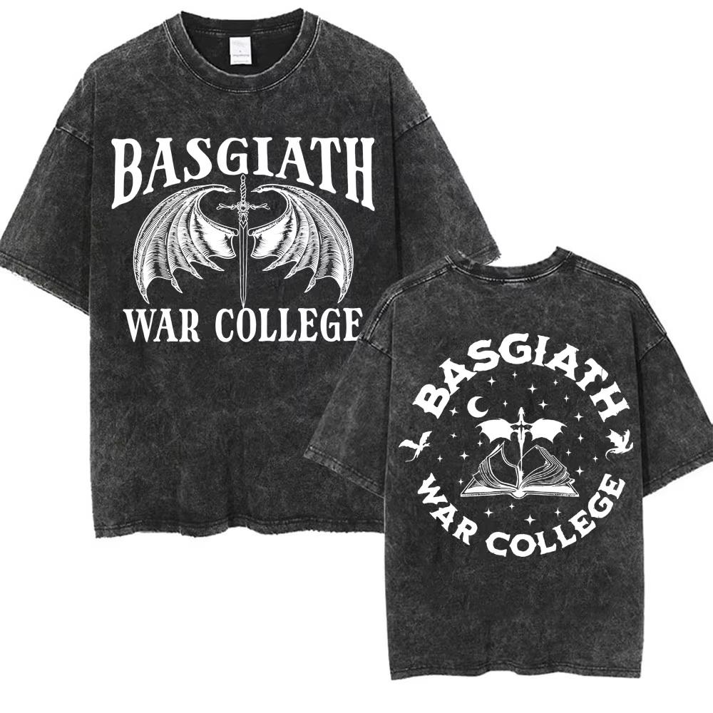 The Night Court ACOTAR T-shirt Vintage Tvättad Bomulls-Tee Unisex Kortärmad Rund Hals Mörk Fantasy Romantik Gotisk Streetwear Topp Gåva