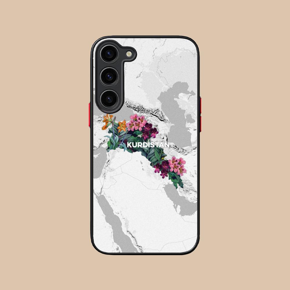 Silikonový kryt na mobilní telefon s vlajkou Kurdistánu pro Samsung Galaxy S26 S25 S24 S23 S22 S21 Plus FE Ultra Barevný kryt