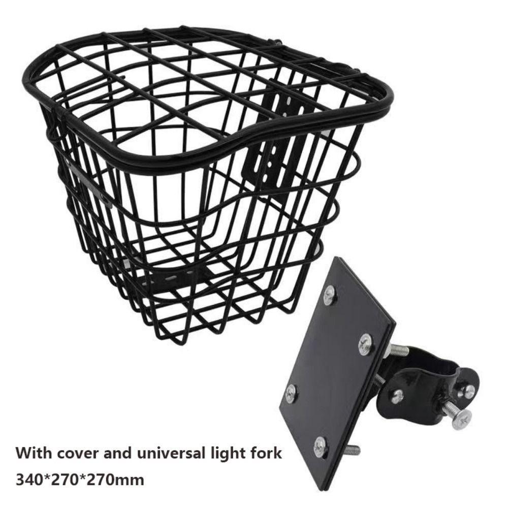 Universal Large Capacity Storage Baskets Metal Bicycle Front Basket  Electric Bicycles Accessories