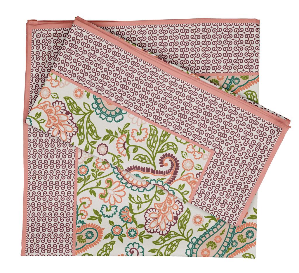 Vargottam Luxury Collection Dinner Table Linen Decor Cotton Napkin Printed Fabric Reusable Napkins Set Of 12, 20   X 20   - Watercolor