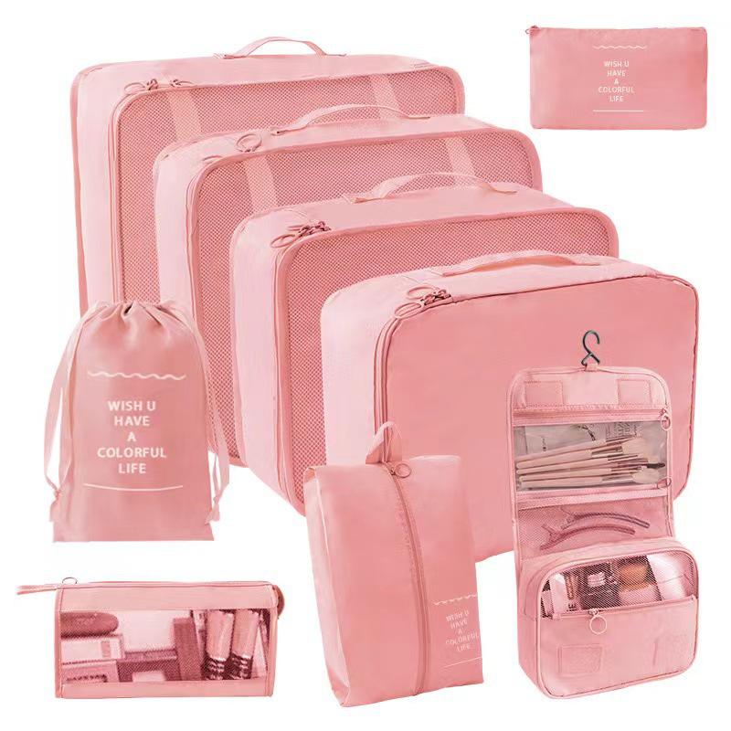 9-Piece Travel Organizer Set: Digital, Toiletry, Cosmetic & Clothes Multifunctional Bags