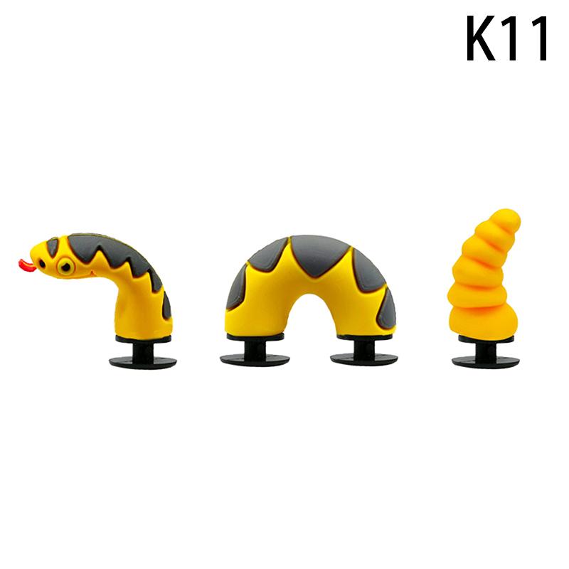 

1 комплект поддельных мультяшных китайских драконов из ПВХ с отверстиями для обуви, сделай сам, забавные аксессуары для обуви, украшения в виде крокодиловой змеи, пряжка, подарок as the picture