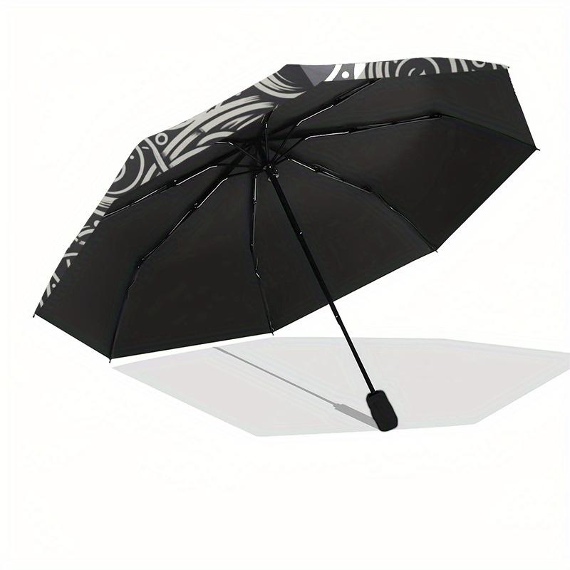 "Enchanted Pentagram: Mystical Symbol Wall Art"Umbrella, Portable 3-Fold Compact Umbrella for Men & Women ES48