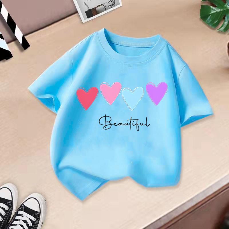 Children T-shirt Kids Clothes Tshirt Tops Tee Boys Girls Baby Tee 2-13Y Kid T Shirt