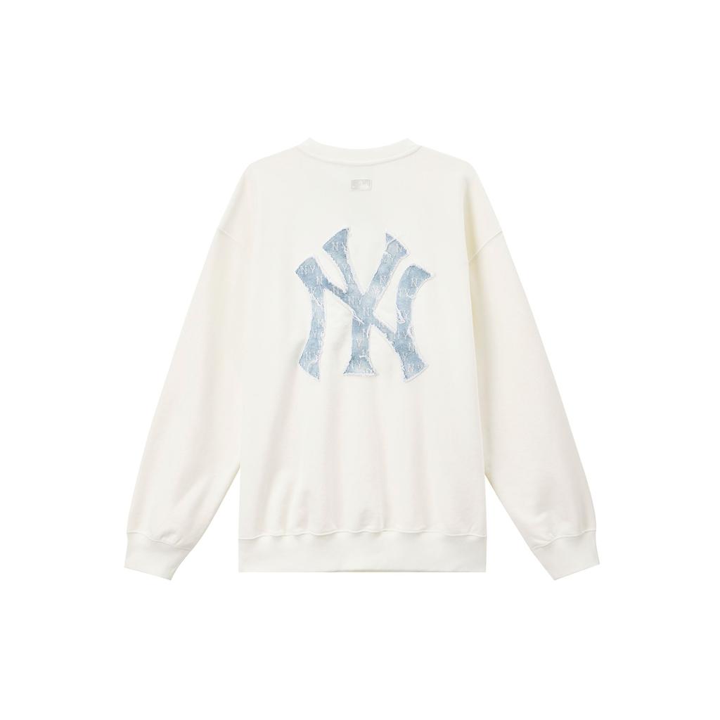 MLB New York Yankees Fashion Crew Neck Pullover Sweatshirt Unisex Sweatshirt Cream 3AMTM0851-50CRS