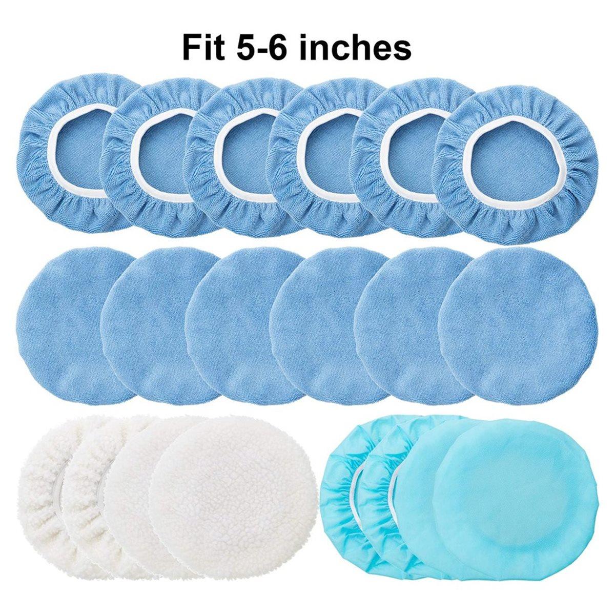 Набор полировальных насадок-колпаков для 5-6-дюймовых орбитальных полировщиков, флуоресцентно-зеленый China Mainland