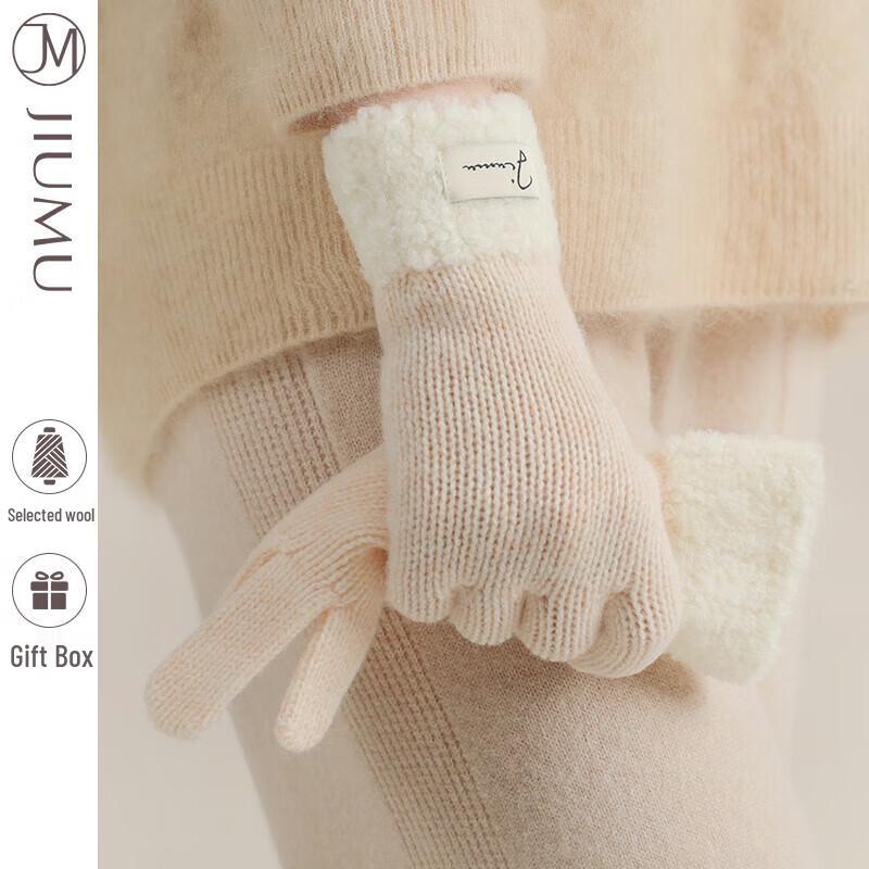 

JIUMU Женские зимние теплые шерстяные перчатки One Size