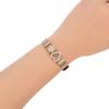 Fashion Stainless Steel Mesh Bracelet Band Women Adjustable Slide Charms Bangle (D)